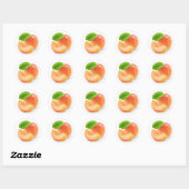 abrikozenfruit ronde sticker (Vel)