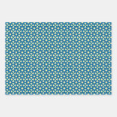 Abrikozengeel blauw Blauwgroen geometrisch patroon Inpakpapier Vel (Voorkant 3)