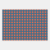 Abrikozengeel blauw Blauwgroen geometrisch patroon Inpakpapier Vel (Voorkant)