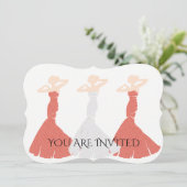 Abrikozenhuwelijk is mijn Bridesmaid Bridal Partij Kaart (Staand voorkant)