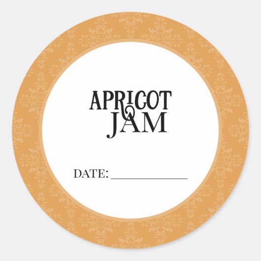 Abrikozenjam Inblikken Deksel Labels (Voorkant)
