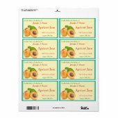 Abrikozenjam of bewaart blikpot etiket (Full Sheet)