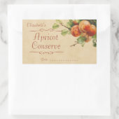 Abrikozenjam of inblikken rechthoekige sticker (Tas)