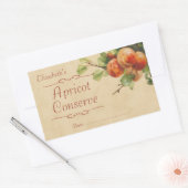 Abrikozenjam of inblikken rechthoekige sticker (Envelop)