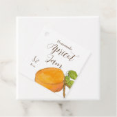 Abrikozenjam Zelfgemaakte Canning Jar Hang Label (In situ)