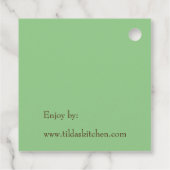 Abrikozenjam Zelfgemaakte Canning Jar Hang Label (Achterkant)