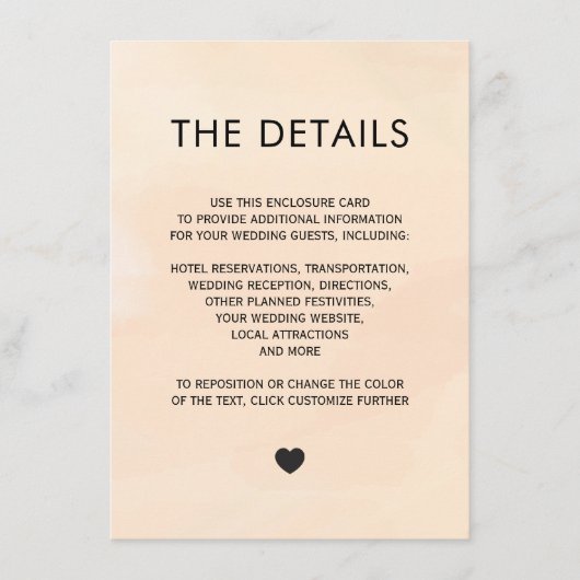 Abrikozenkaart voor Waterverf Informatiekaartje (Voorkant)