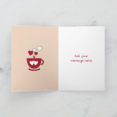 Abrikozenkoffie en vriendenkoffiegroet kaart (Binnen)