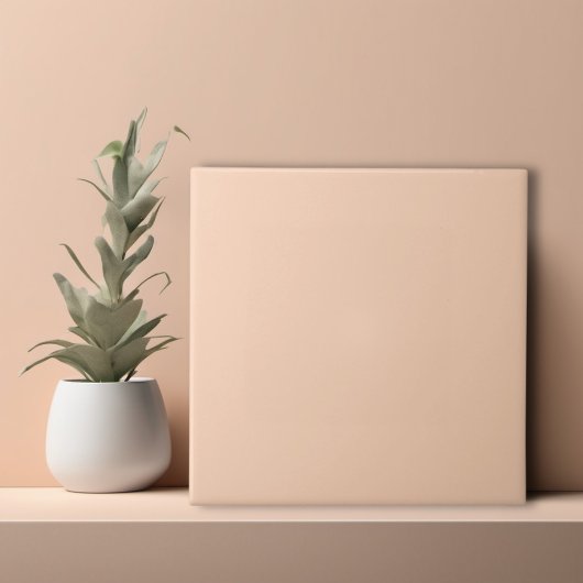 Abrikozenlicht Peach Minimalistische effen kleur Tegeltje