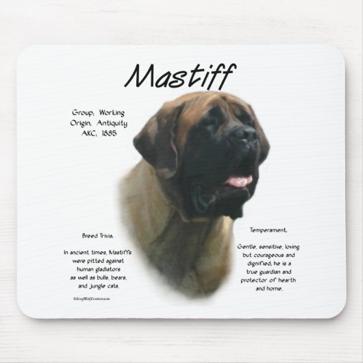 Abrikozenmastiff Geschiedenis Muismat (Voorkant)