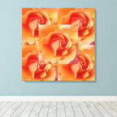 Abrikozenperzik Roos Flower Close-up Foto Canvas Afdruk (Insitu (Houten vloer))