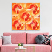Abrikozenperzik Roos Flower Close-up Foto Canvas Afdruk (Insitu (Woonkamer))