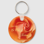 Abrikozenperzik Roos Flower Close-up Foto Sleutelhanger (Voorkant)