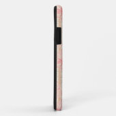 Abrikozenperzik roze bloemig gestreept patroon Case-Mate iPhone case (Achterkant/rechts)