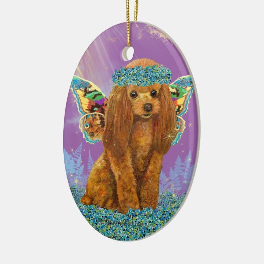 Abrikozenrood porselein — onbeschoft keramisch ornament (Links)