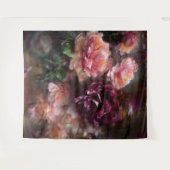  abrikozenRozen in de Waterverf Wandkleed (Voorkant (horizontaal))