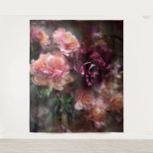  abrikozenRozen in de Waterverf Wandkleed (Voorkant)