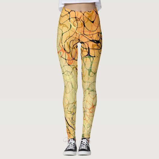 Abrikozenwerveling Leggings (Voorkant)