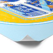 Abrikozenyoghurt in een fles poster (Hoek)