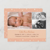 Abriot Gumdrop Baby Birth Aankondiging (Voorkant / Achterkant)