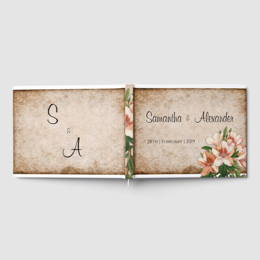 Abriot Lilies Vintage Wedding Gastenboek (Volledig)
