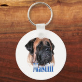 Abriot Mastiff Name Sleutelhanger (Voorkant)