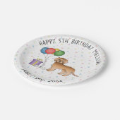 Abriot Mini Goldendoedle Cartoon Dog - Birthday Papieren Bordje (Gekanteld)