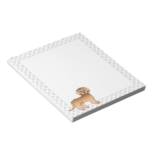 Abriot Mini Goldendoedle Cartoon Dog & Paws Notitieblok (Schuin)
