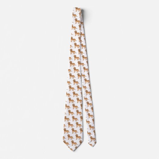 Abriot Mini Goldendole Cute Cartoon Dog Pattern Stropdas (Voorkant)