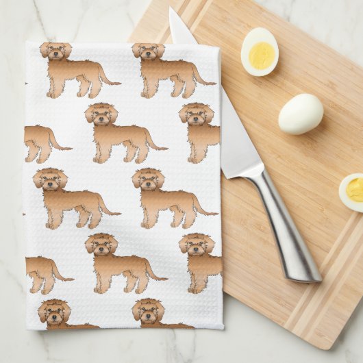 Abriot Mini Goldendole Cute Cartoon Dog Pattern Theedoek (Quarter Fold)