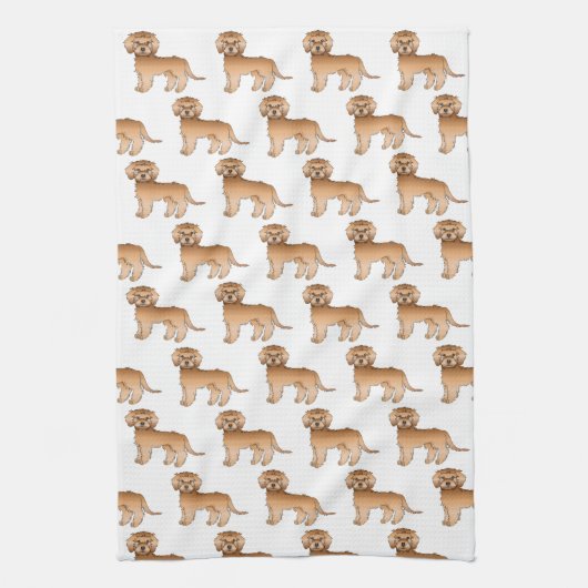 Abriot Mini Goldendole Cute Cartoon Dog Pattern Theedoek (Verticaal)