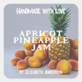 Abriot Pineapple Jam Vierkante Sticker (Voorkant)