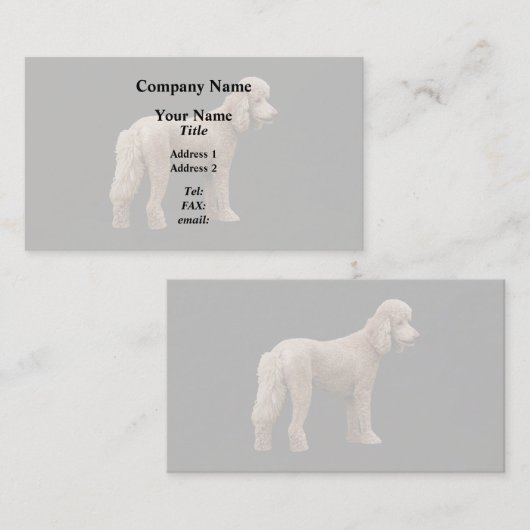 Abriot Poodle Visitekaartje (Voorkant / Achterkant)