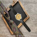 Abriot Ridge Horloge<br><div class="desc">Dit Abstracte,  grafische ontwerp is een digitaal bewerkt patroon van bleek,  oranje,  gelinkt met ridges-dat het een schone,  gloeiende blik geeft,  van robuust.</div>