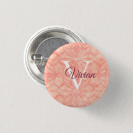 Abriot Roze Ronde Button 3,2 Cm (Voorkant /achterkant)