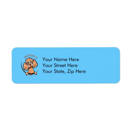 Abriot Speelgoed Miniature Poodle IAAM Etiket (Voorkant)