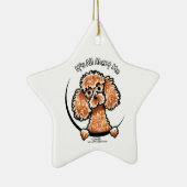 Abriot Speelgoed Miniature Poodle IAAM Keramisch Ornament (Rechts)