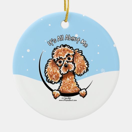 Abriot Speelgoed Poodle Keramisch Ornament (Voorkant)