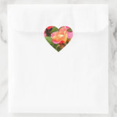Abriot zalmroze Rose Hart Sticker (Tas)