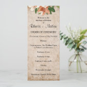  Abrique Lilies Wedding Programme Programmakaart (Staand voorkant)