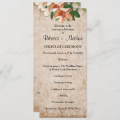  Abrique Lilies Wedding Programme Programmakaart (Voorkant / Achterkant)