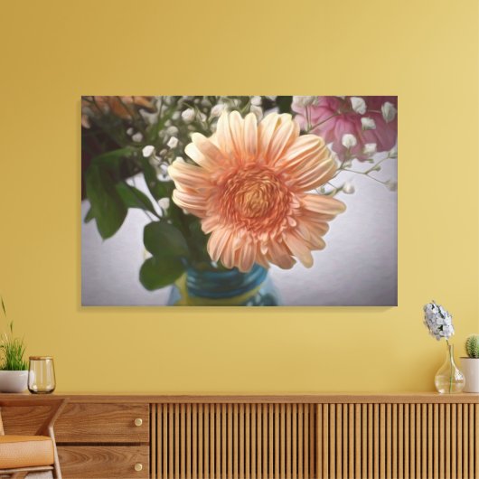 Abrit Daisy nog steeds Rustige schilderijen kijken Canvas Afdruk (Insitu (Woonkamer))