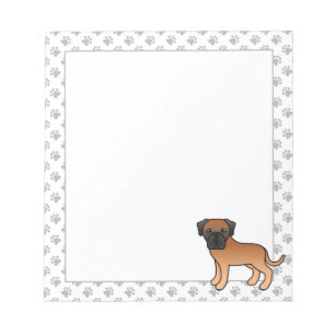 Abrit English Mastiff Cute Cartoon Dog Notitieblok