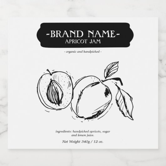 Abrit Jam Jar Label Packaging Design Sparkling Wijnetiket (Enkel label)