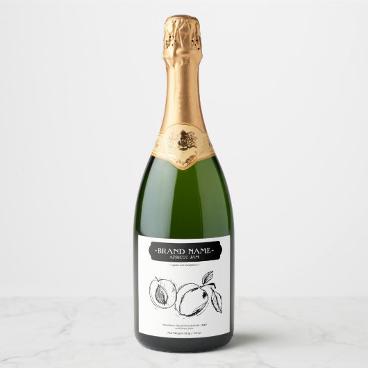 Abrit Jam Jar Label Packaging Design Sparkling Wijnetiket (Voorkant)