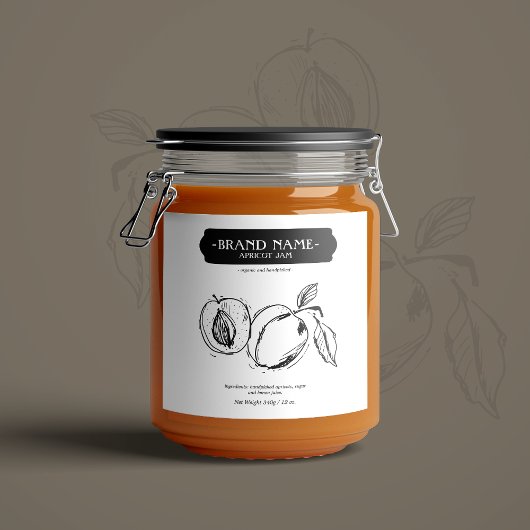 Abrit Jam Jar Label Packaging Design Sparkling Wijnetiket