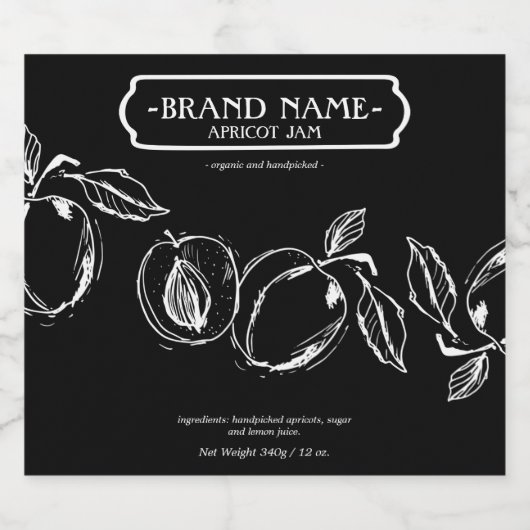 Abrit Jam Jar Label Packaging Design Sparkling Wijnetiket (Enkel label)