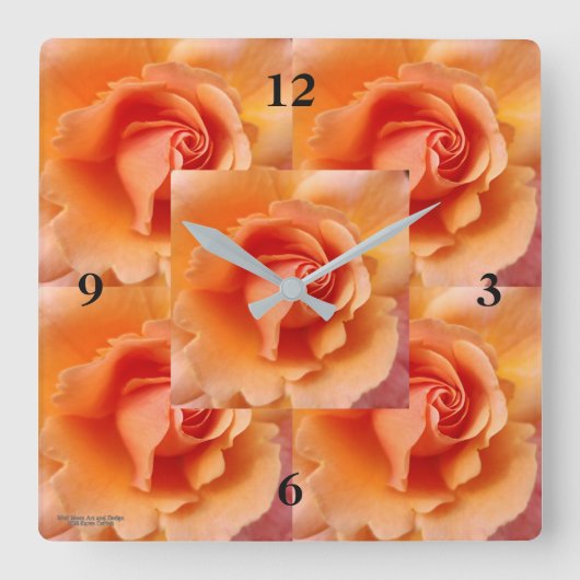 Abrit Roos ventilator dicht foto Vierkante Klok (Voorkant)