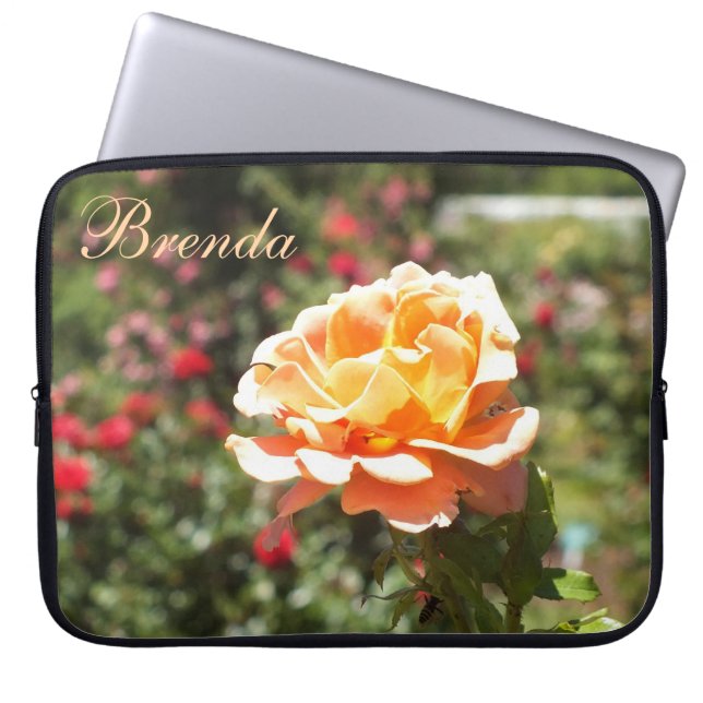 Abrite Roos laptophoes *personaliseer* Laptop Sleeve (Voorkant)