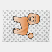 Abrite Speelgoed Poodle Cute Dog Theedoek (Horizontaal)